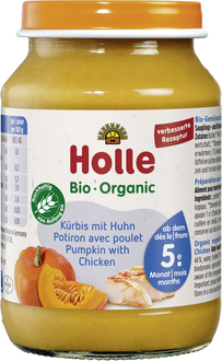 Holle Boião Puré Abóbora+Frango Bio 4M 190 gr
