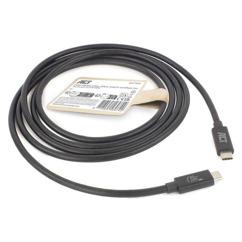 ACT USB C - USB C (2 m, USB 4, 240 W) (AC7432)