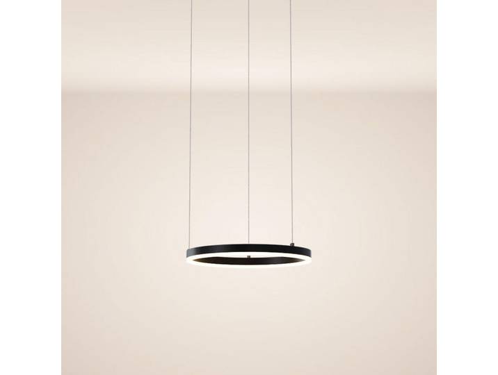 s.luce Led-Hängeleuchte Ring Direkt/Indirekt 5m Schwarz Ø 40cm, Metall, Rund,Rund, LED integrated, 40x3.3x40 cm, Lampen & Leuchten, LED Beleuchtung, LED-Hängeleuchten