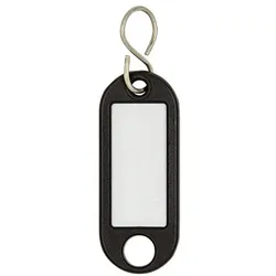 Wedo 10er-Pack Schlüsselanhänger mit S-Haken schwarz, 52x21 cm