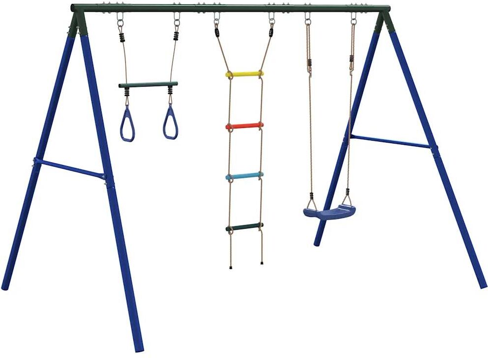 vidaXL Jeu de balançoire extérieur avec balançoire trapèze et échelle