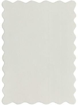 Garvee Scalloped Modern Solid Thick Plush Area Rug