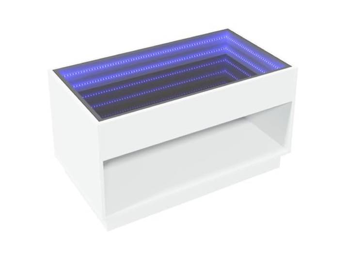 vidaXL Couchtisch mit Infinity-LED Weiß 90x50x50 cm