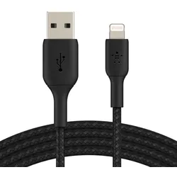 Belkin BoostCharge geflochtenes 3 m Lightning/USB-A Kabel, schwarz