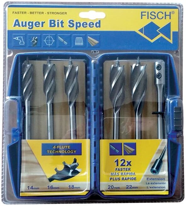 FISCH Jeu de mèches à serpent 150mm 14-16-18-20-22 + rallonge (0089S0006K)
