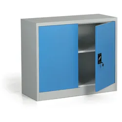 Metallschrank, Aktenschrank, zerlegt, 1 Regalboden, 950 x 800 x 400 mm, blau