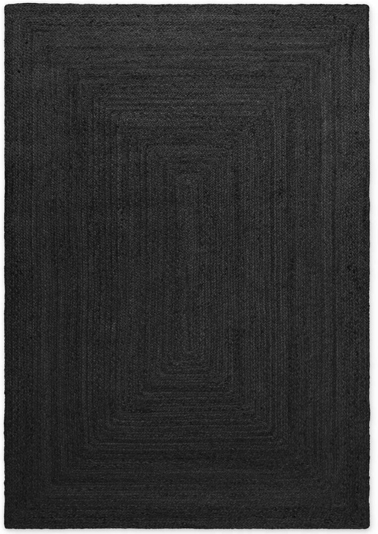 Hanse Home Juno - Jute Rug, Natural Rug for Living room, Bedroom, Diningeoom Black Rectangle 60 x 90 cm