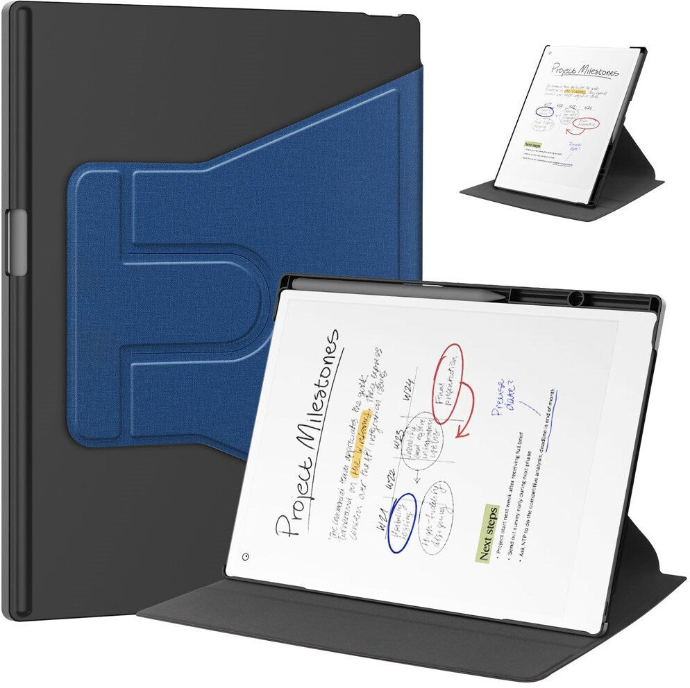 ReMarkable Paper Pro EIDERWOOD Kunstlæder Plast Cover - Pen Holder - Blå