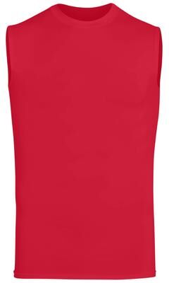 Augusta Sportswear 2602 Athletic Hyperform Compression Sleeveless Top in Red size 3XL   Polyester Blend