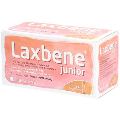 Laxbene junior 4 g Cola PLE Kdr.6 Mon.-8 Jahre 30x4 Pulver zur Herstellung einer Lösung zum Einnehmen