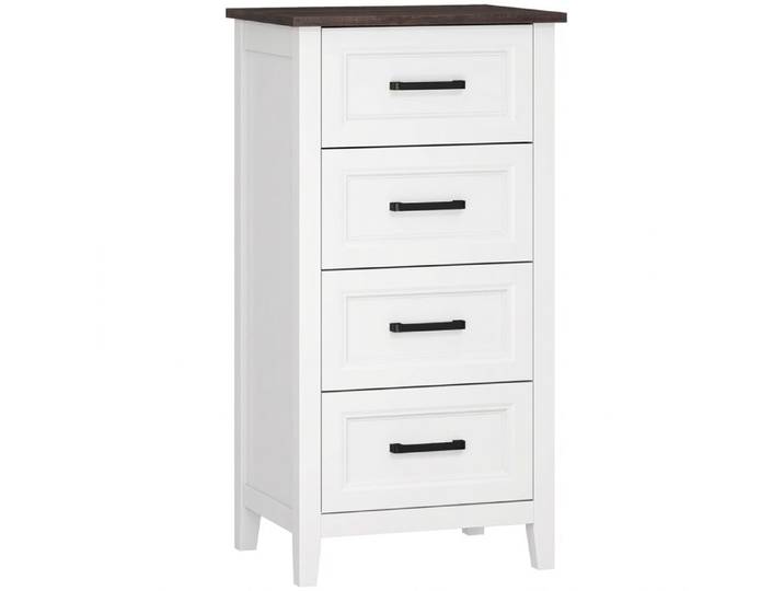 FSX Commode à 4 tiroirs meuble haut pour chambre à coucher et salon