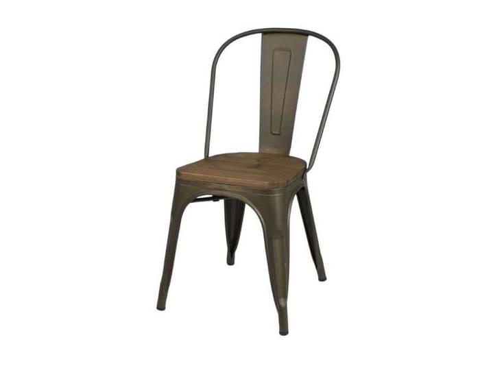 Urban Living - Chaise vintage Liv H84 cm - Gris industriel