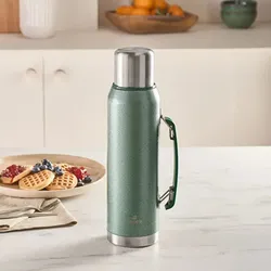 Karaca Stansteel Auslaufsicherer Edelstahl-Thermos 1,3 L Grün