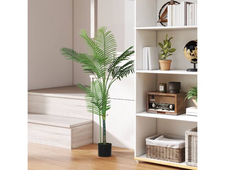 HOMCOM Palmier Artificiel 150cm avec Pot Vert