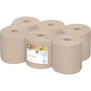 Satino Handtuchrollen PureSoft, PT1, 314300, 2-lagig, natur, 20,5cm x 170m, 6 Rollen