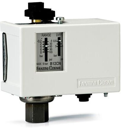 Fantini Cosmi Pressostato di Regolazione Differenziale Regolabile -0,2 ÷ 8 bar B12CN