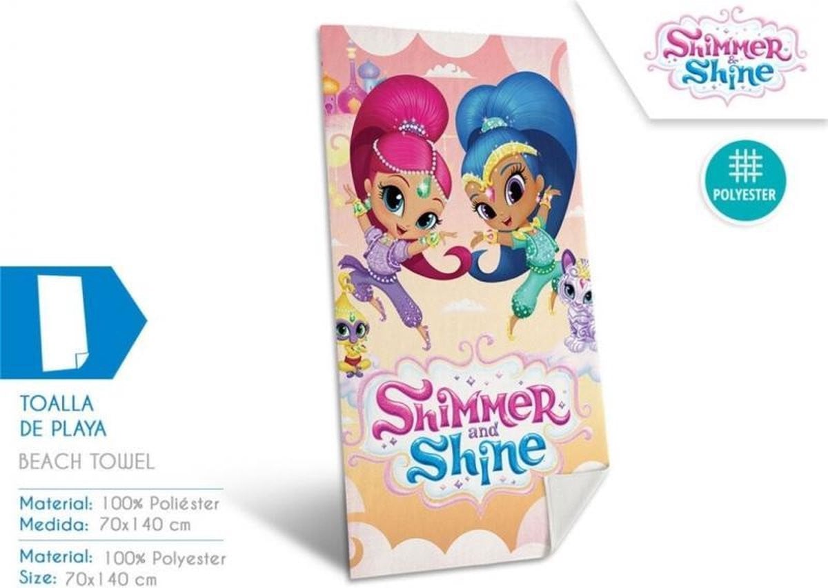 Shimmer and shine strandlaken voor volwassenen, 70 x 140 cm