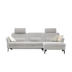 meinSofa Ecksofa Cord DANTE ¦ silber