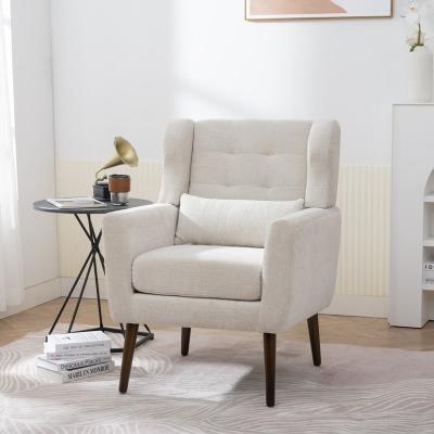 Modern Accent Chair with Chenille Fabric Upholstery for Living Room and Bedroom