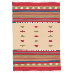 Pergamon, Teppich, Baumwolle Natur Kelim Teppich Lina Trend (160 x 160 cm)