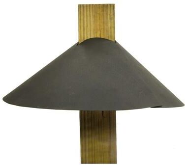 Achla Designs Squirrel Deflector For 4 by 4 Post, 18 Inch Diameter, Black Powder Coat Finish