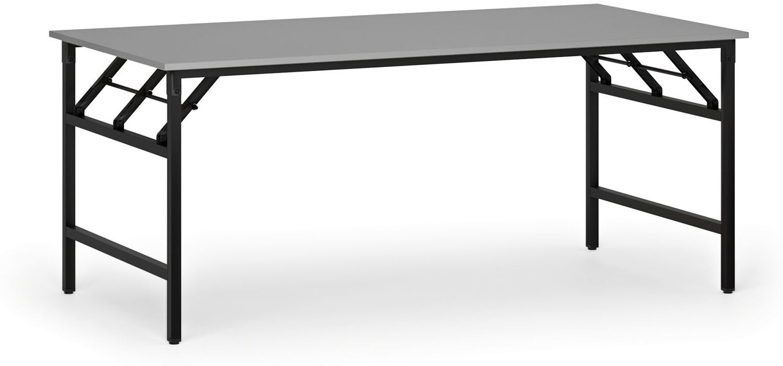 B2B Partner Klapptisch FAST READY, 180x90 cm, schwarzes Gestell, grau