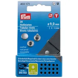 Prym Hohlnieten, Größe: 9 mm Ø, Inhalt: 20 Stück.