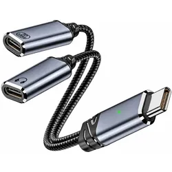 PowerGuard USB-C Audio Adapter mit 100W PD Charge & 480 Mbps Data, Audio Adapter, Schwarz, Grau
