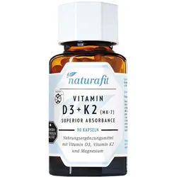 Naturafit Vitamin D3+k2 MK-7 superior ab 90 St