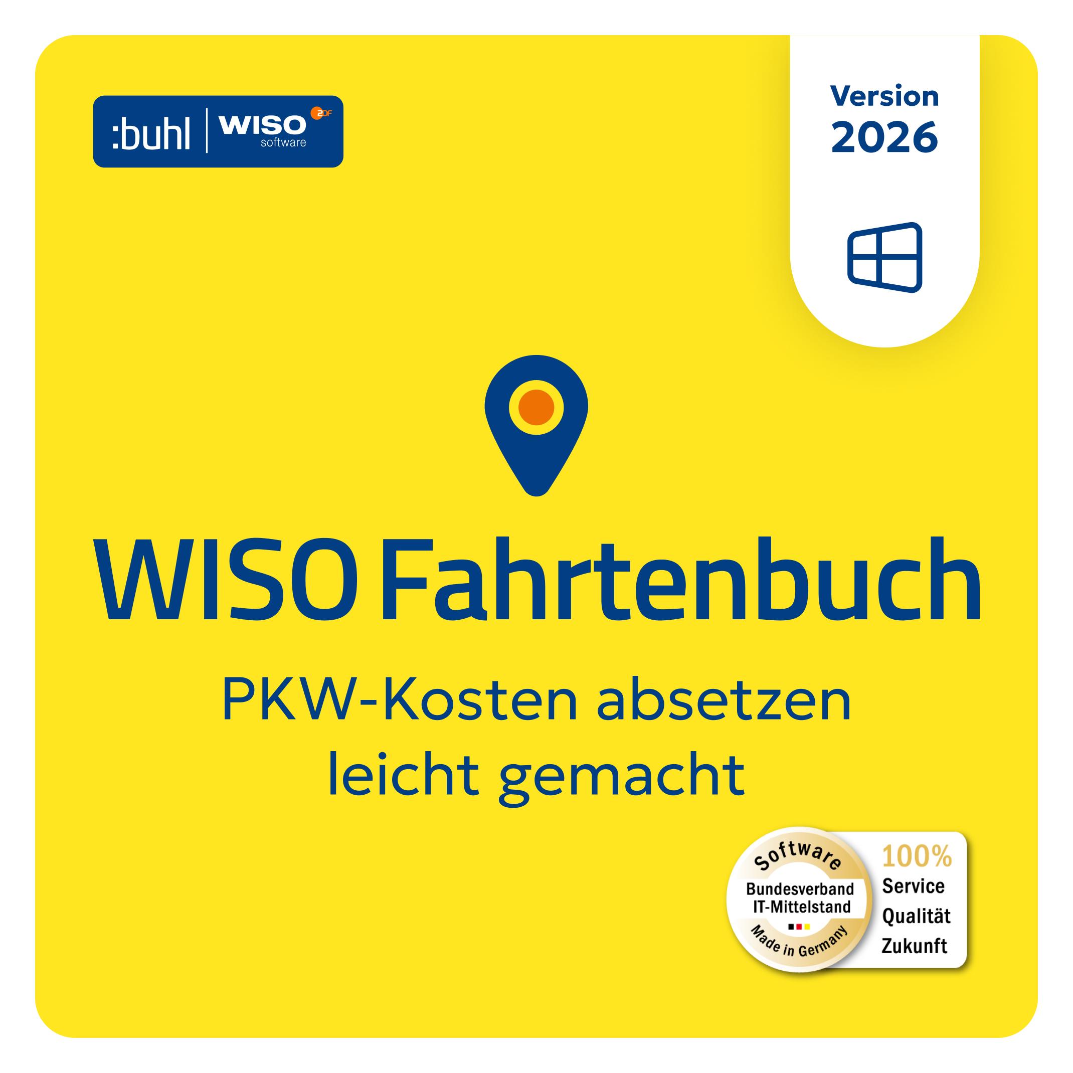 Buhl Data Service WISO Fahrtenbuch 2026 Downlaod Code (1 User, 1 Geräte/User, unbegrenzt) (DL42986-26)