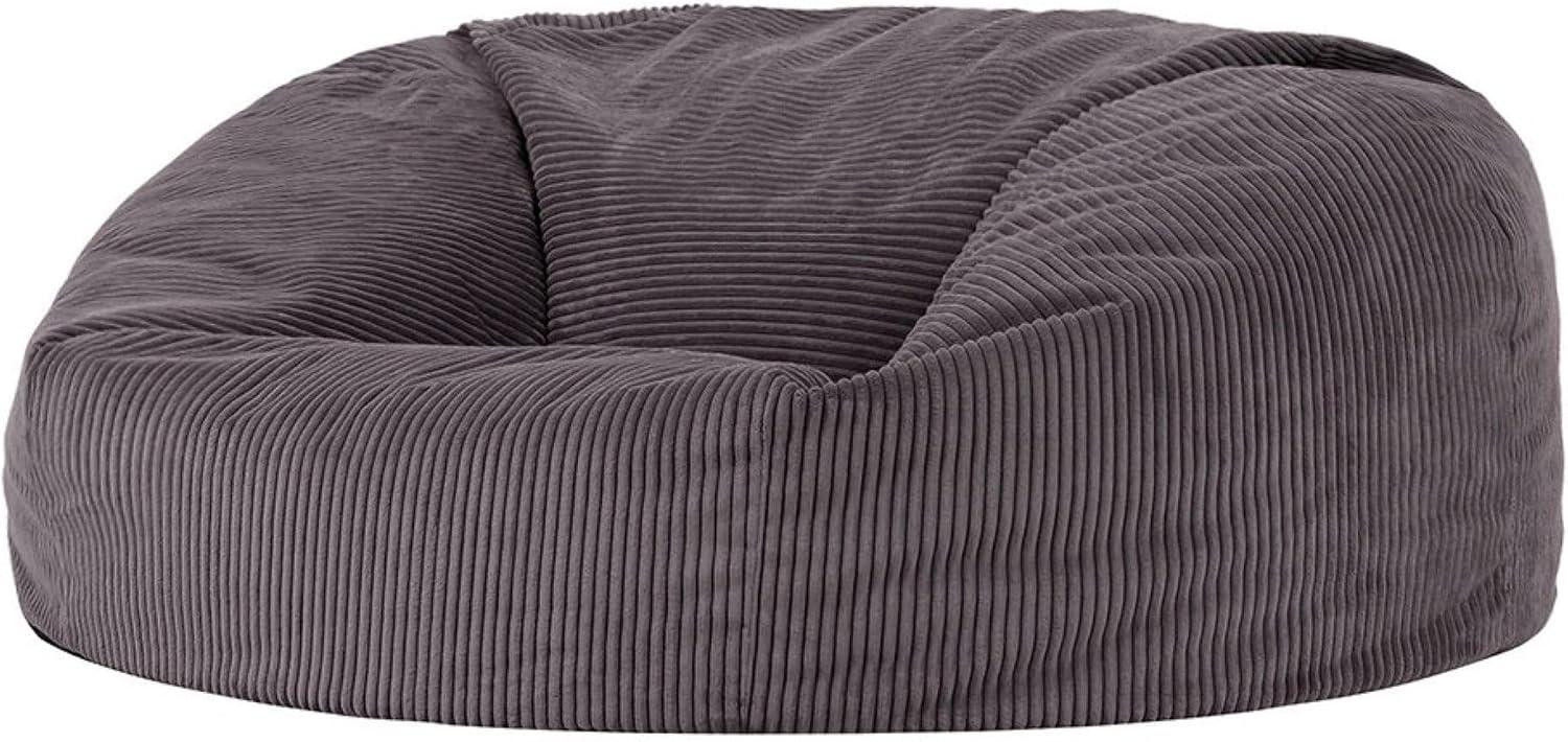 Slaapbank Soul Zitzakbank Donkergrijs Corduroy voor 2 Personen met Vulling