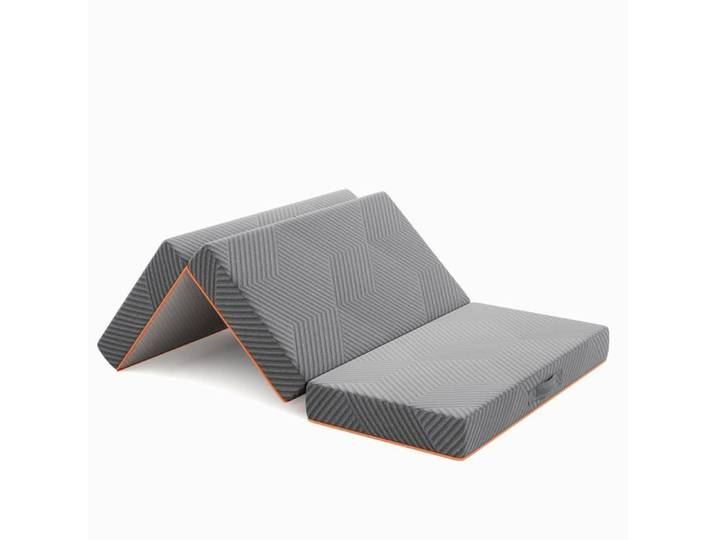 Matelas pliable 120x190x15 cm - mousse mémoire forme et mousse gel - housse polyester lavable portable Oeko-Tex