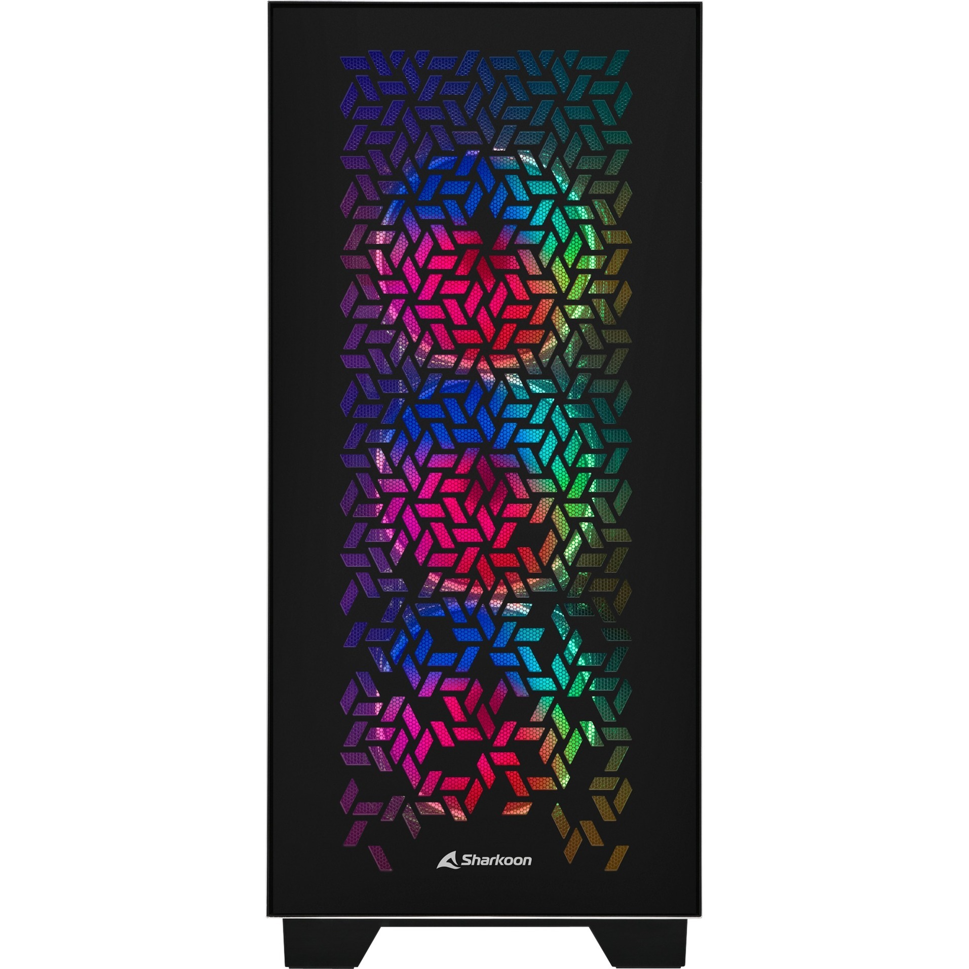 Sharkoon ELITE SHARK CA300H, Tower, PC, Schwarz, ATX, EATX, micro ATX, Mini-ITX, Gaming, Blau, Grün, Rot