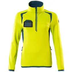 Damen Fleecepullover "ACCELERATE SAFE" - 3XL - gelb/dunkelpetroleum
