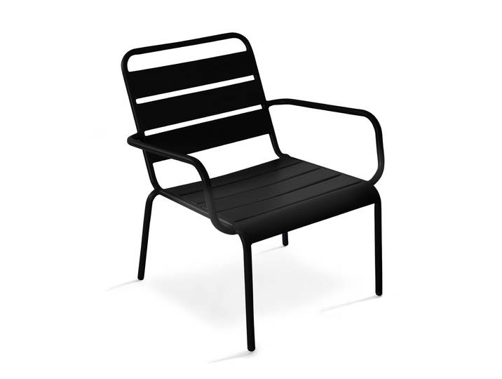 Oviala - Fauteuil de jardin bas en métal