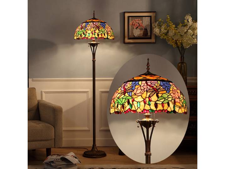 Salon lampadaire chambre lampe de chevet rustique créatif Style rétro télécommande debout lumière LED lumières chambre Decoratio