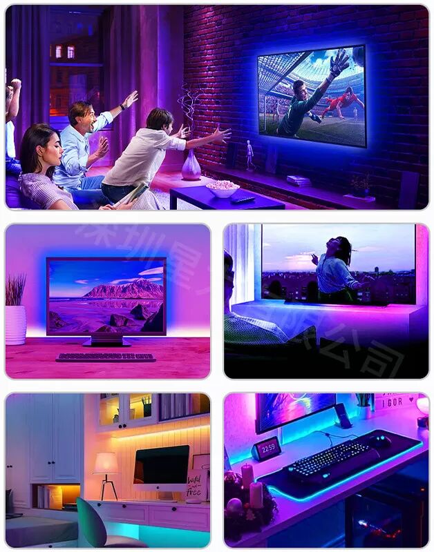 INF Kit de bande lumineuse LED USB RVB 3M pour éclairage ambiant