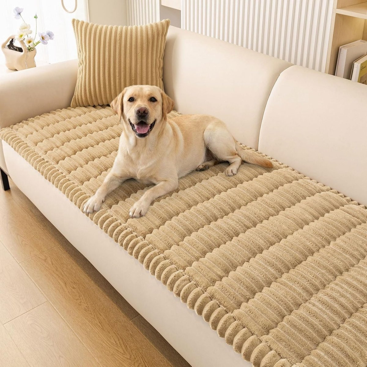 Zachte wasbare sofa cover voor drie zitsbank