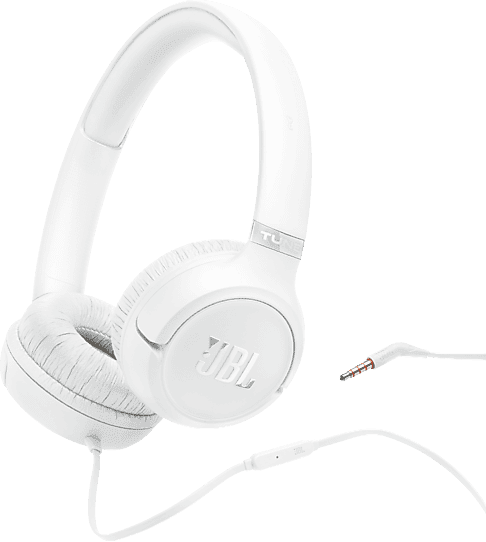 Auriculares - JBL Tune 530, Diadema, Cable, Pure Bass, Plegable, Blanco