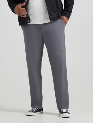 Men's Big & Tall Extreme Motion Regular Straight Flat Front Pant by Lee in Painters Grey (Size 44 29)