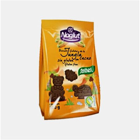SANTIVERI NOGLUT S/G BOLACHAS ANIMAIS SELVA COM CACAU 100g