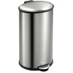 Eko Ellipse Step Bin 40 L Edelstahl Treteimer stylischer Mülleimer mit Fußpedal und Kunststoff Inneneimer