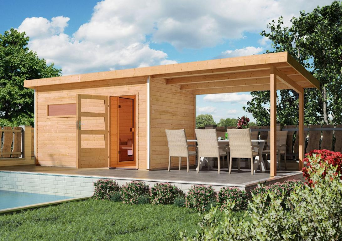 KARIBUHOLZT Sauna Anbaudach für Skrollan 2+3 16880897