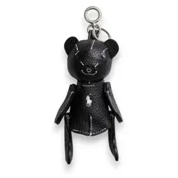 Polo Ralph Lauren für Damen. 427P13276003 Polo Bear Taschenanhänger aus Leder schwarz (OSFA), Lässig