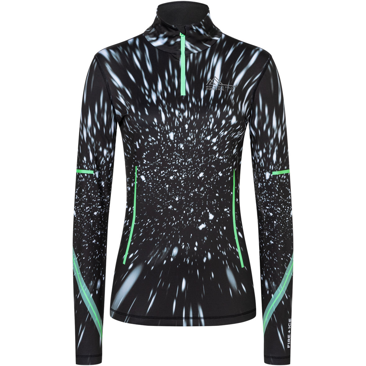 Bogner Fire + Ice Damen Skishirt ILVY PRINT black/neon green - S