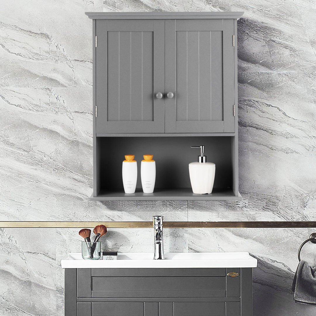 Rosalind Wheeler Bitner Wall Bathroom Storage Furniture Set Grey 71cm H X 60cm W X 20cm D