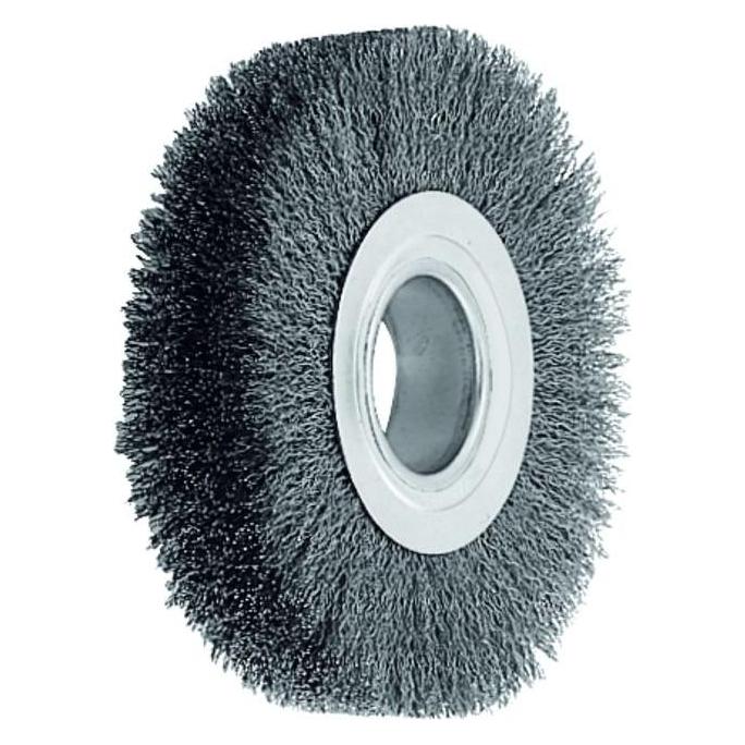 Lessmann Rundbürste Ø 150 mm breit 22-24 mm Rohr 40 mm Stahldraht 0,30 (344172)