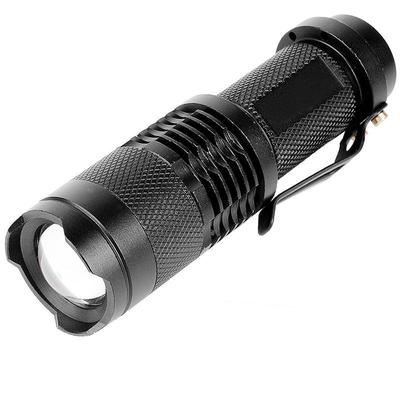 SK68 Zoomable LED Flashlight 180LM Compact Tactical Flashlight With Clip SK68 Zoomable LED Flashlight 180LM Compact Tactical Flashlight With Clip