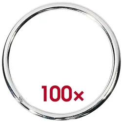 Wedo 100er-Pack Metall-Schlüsselringe 16 mm (Ø)