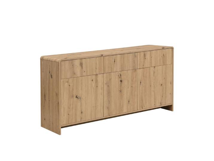 moebelfaktor Sideboard Steigen, Breite 155 cm, mit 3 Schubladen, braun, Kommode